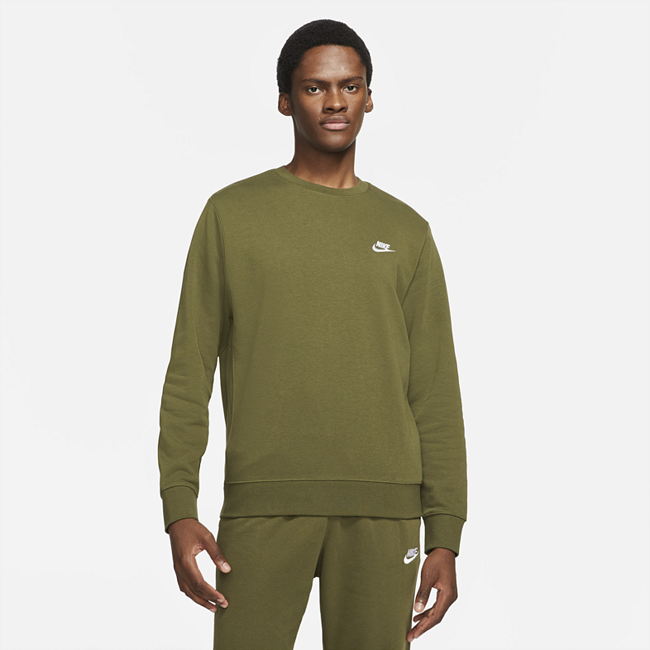 Мужской свитшот из ткани френч терри Nike Sportswear Club - Зеленый