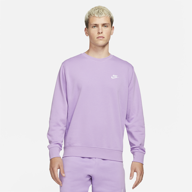 Мужской свитшот из ткани френч терри Nike Sportswear Club - Пурпурный