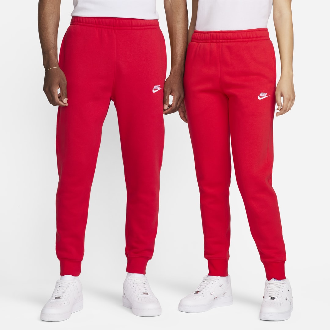 Shop Nike Men's  Sportswear Club Fleece Jogger Pants In Red