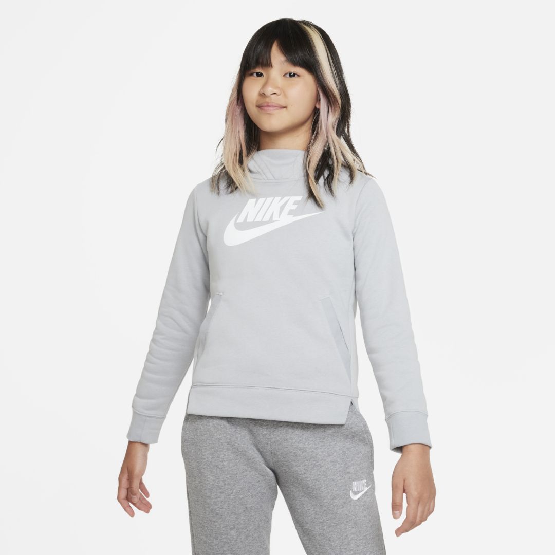 Nike Kids' Women's  Sportswear Girls' Pullover Hoodie In Grey