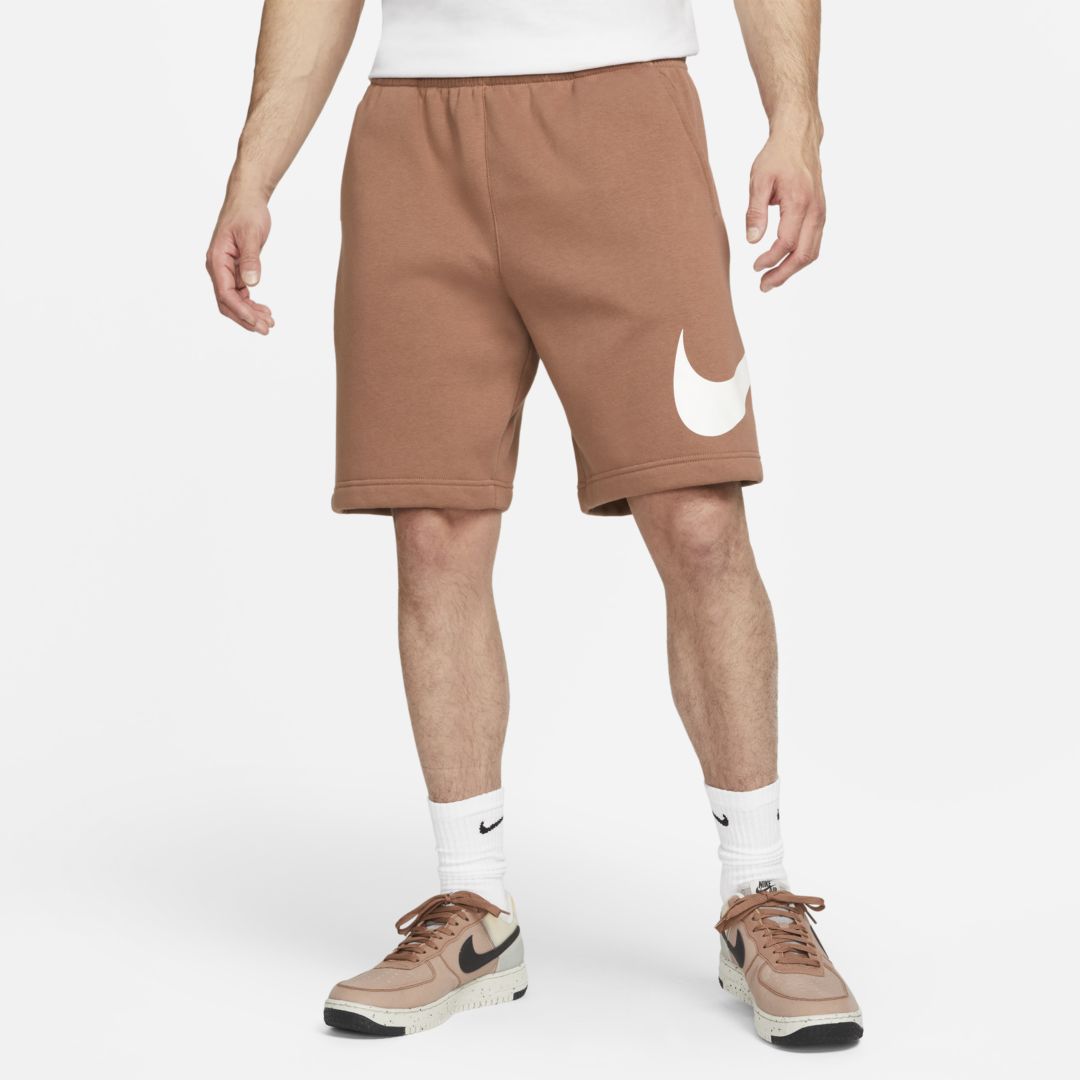 Nike Men's  Sportswear Club Graphic Shorts In Brown