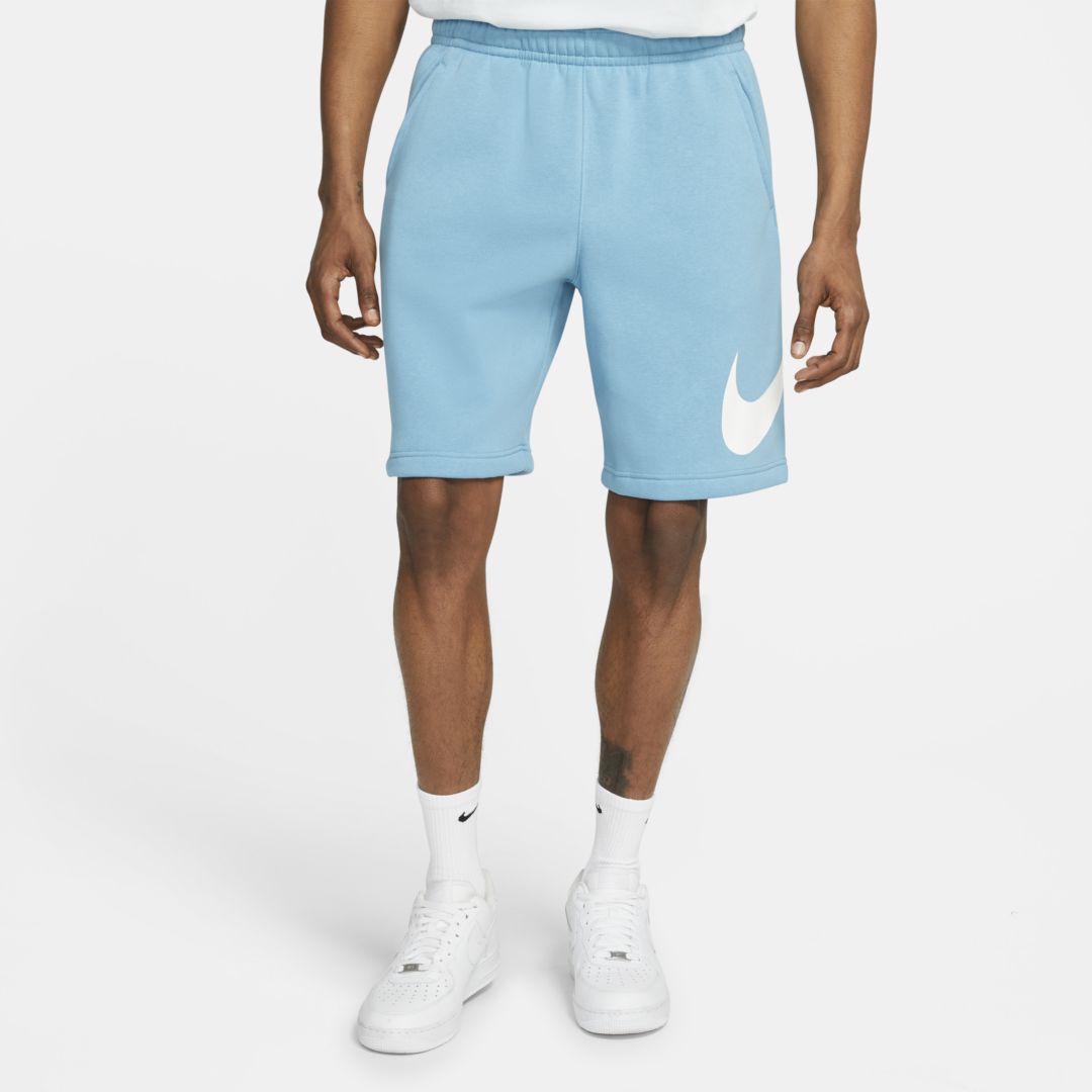Nike Sportswear Club Men's Graphic Shorts In Cerulean/cerulean
