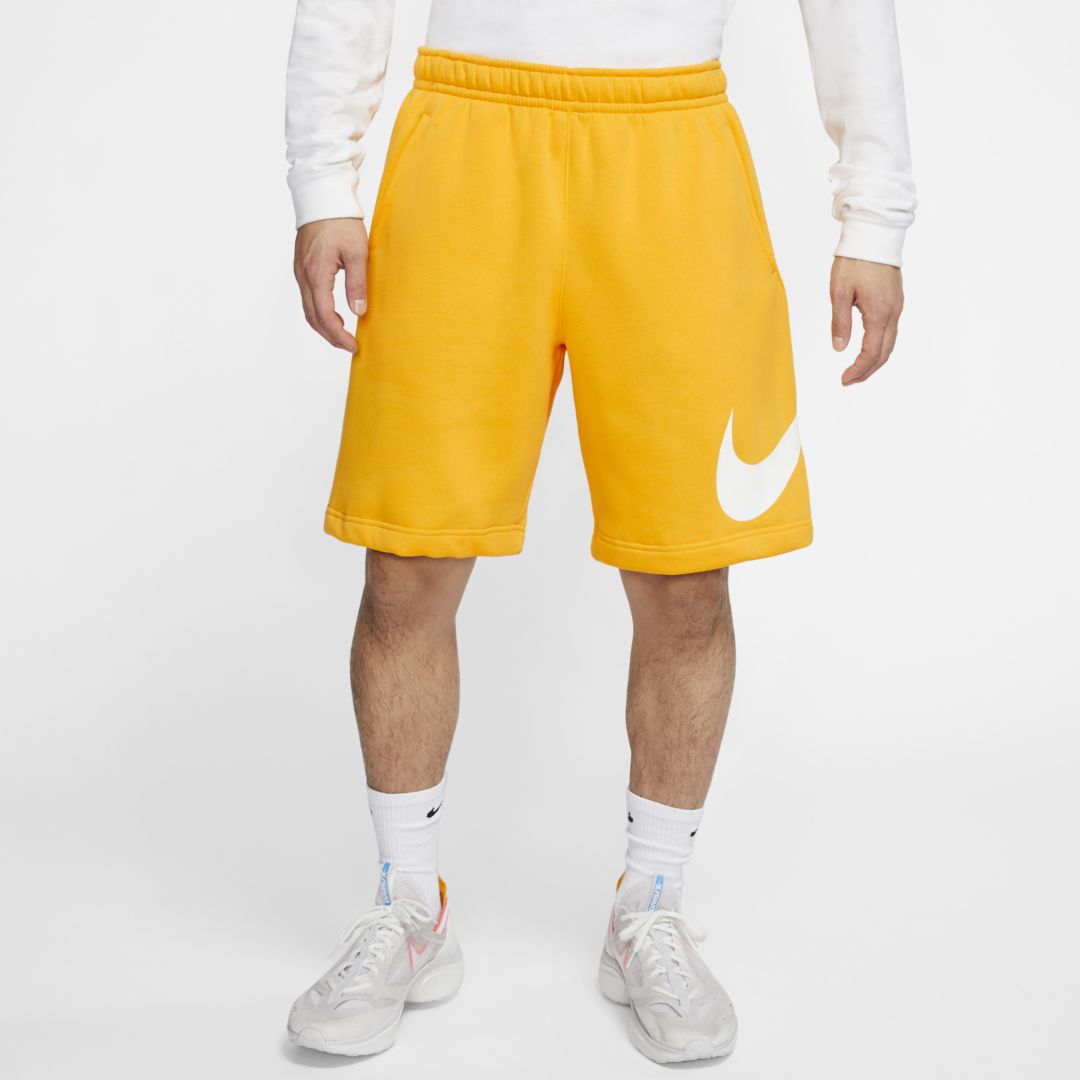 Nike Sportswear Club Men's Graphic Shorts In Gold