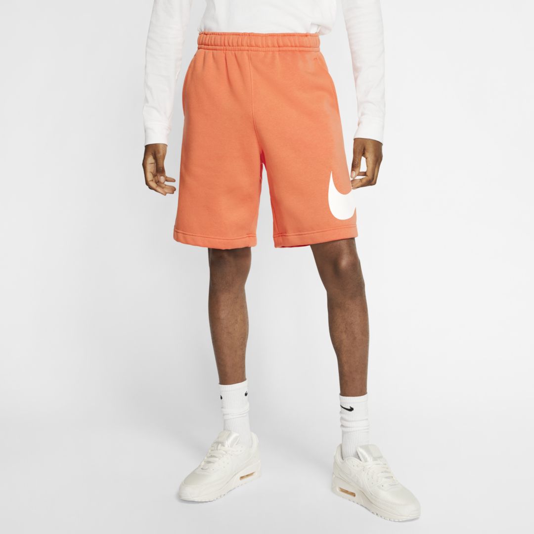 Nike Sportswear Club Men's Graphic Shorts In Orange
