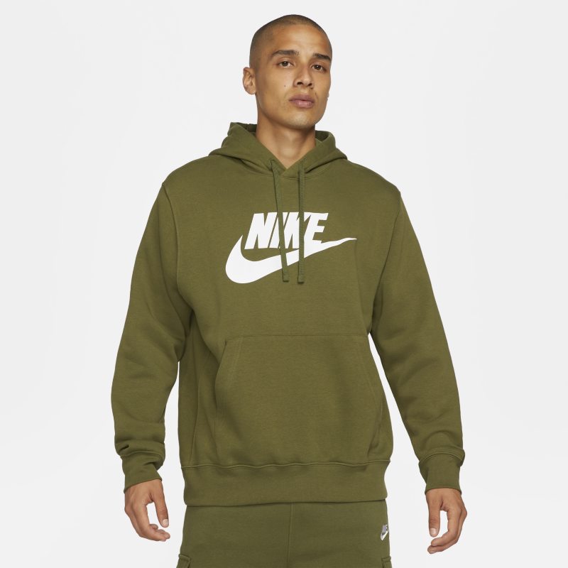 Nike Sportswear Club Fleece Sudadera con capucha con estampado - Hombre - Verde Nike
