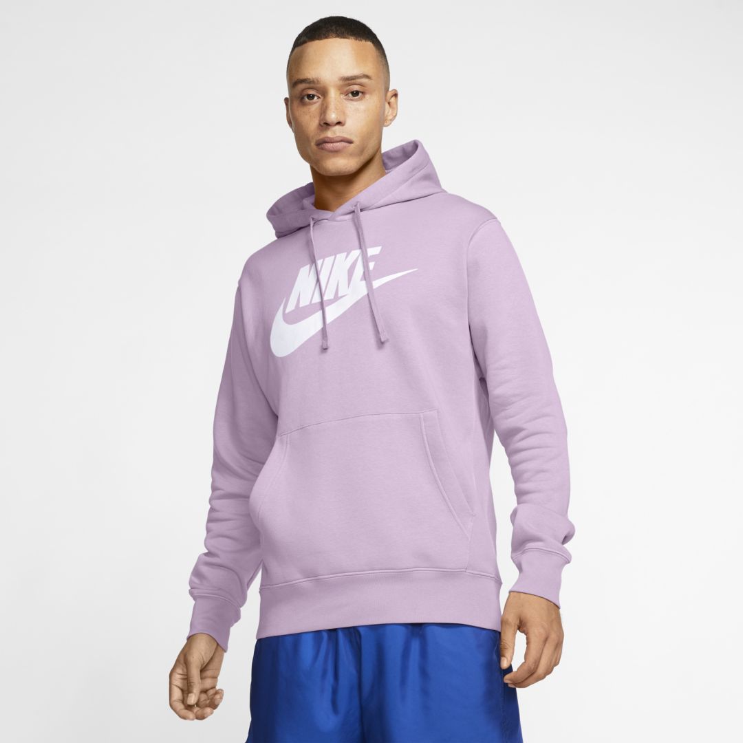 Nike Sportswear Club Fleece Men's Graphic Pullover Hoodie In Iced Lilac,iced Lilac