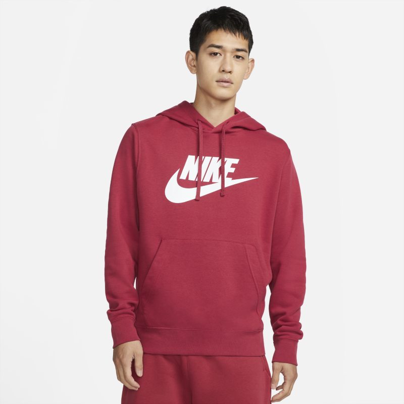 Nike Sportswear Club Fleece Sudadera con capucha con estampado - Hombre - Rojo Nike