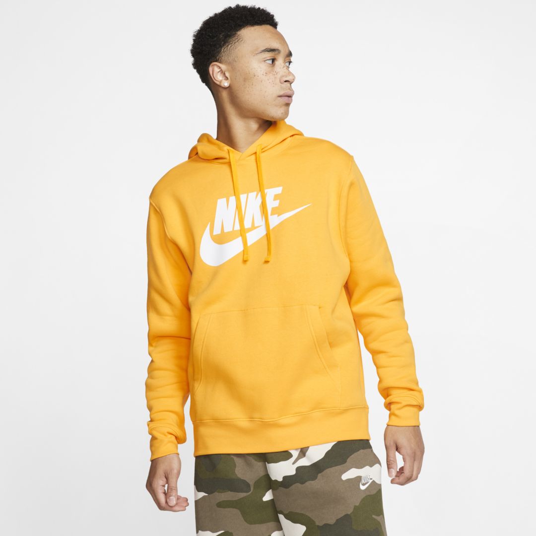 Nike Sportswear Club Fleece Men's Graphic Pullover Hoodie In Gold
