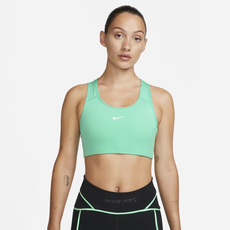 Nike Swoosh Women's Medium-Support 1-Piece Pad Sports Bra - Green