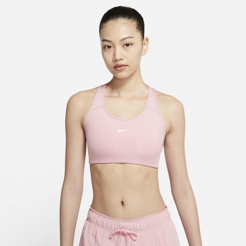 Nike Dri-FIT Swoosh Women's Medium-Support 1-Piece Pad Sports Bra - Pink