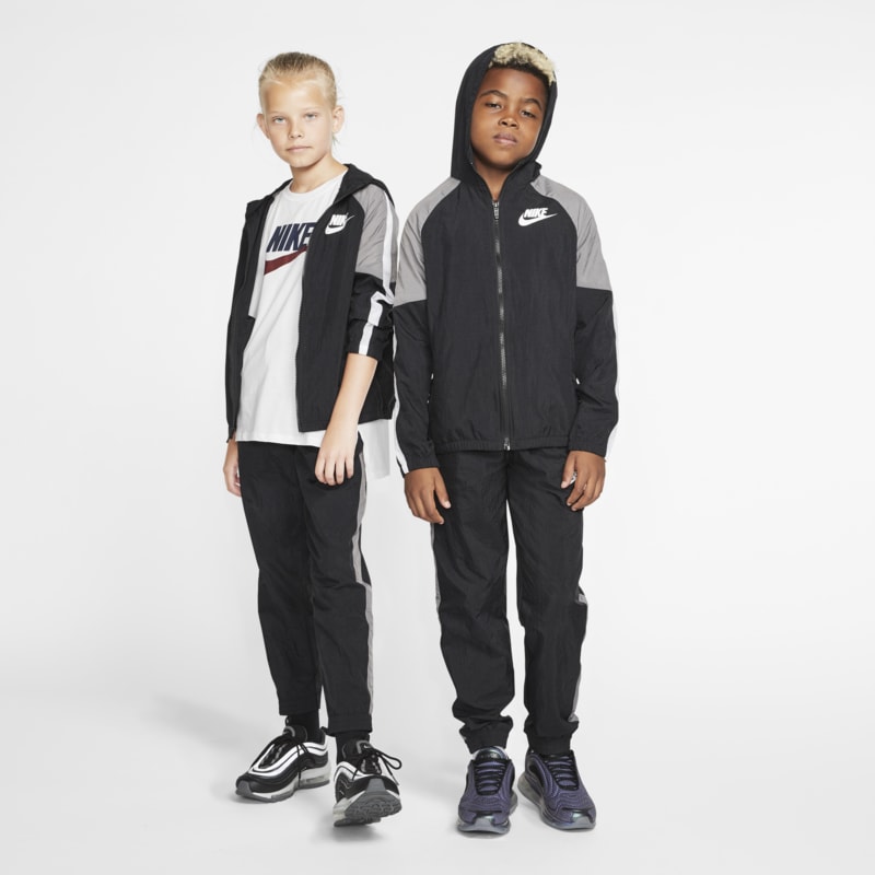 Nike Sportswear Web-Trainingsanzug für ältere Kinder - Schwarz