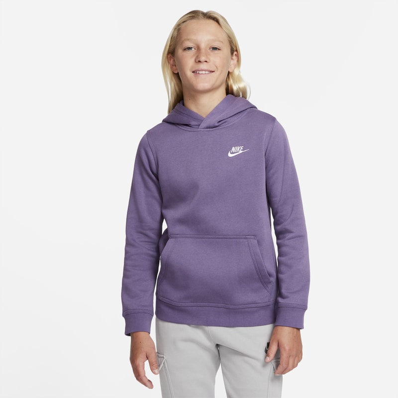 Bluza z kapturem dla dużych dzieci Nike Sportswear Club - Fiolet