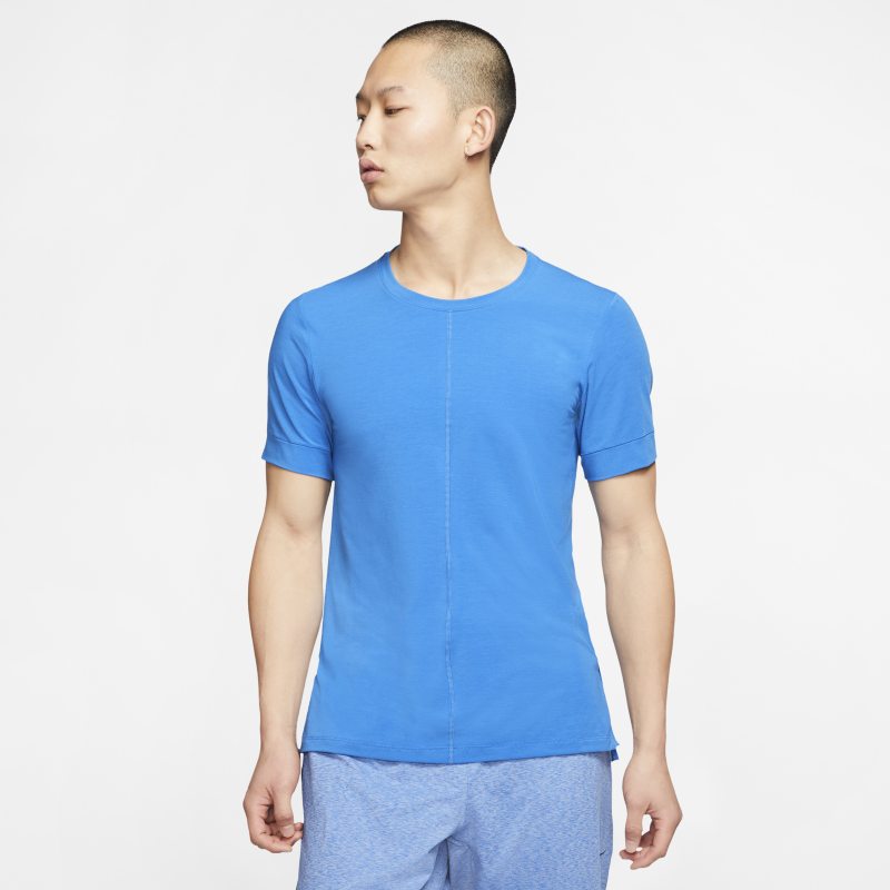 Nike Yoga Dri-FIT Kurzarmshirt für Herren - Blau