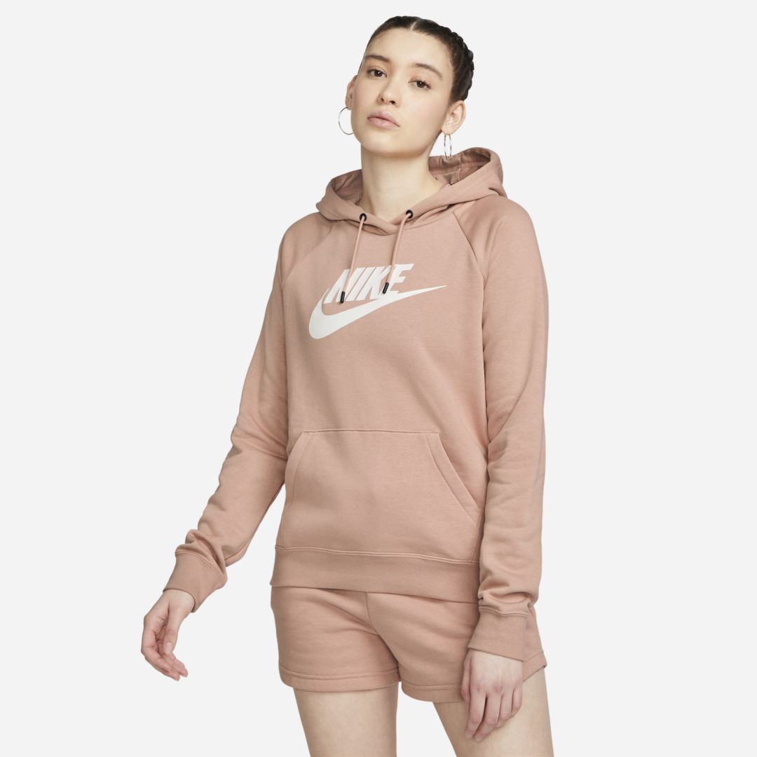 Nike Women's  Sportswear Essential Fleece Pullover Hoodie In Pink