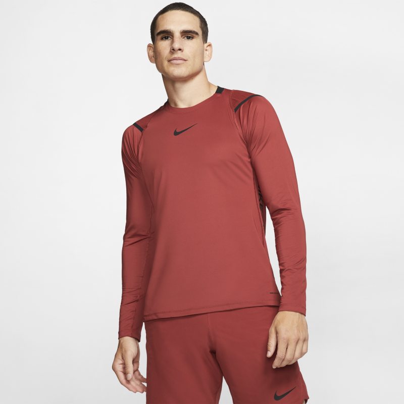 Nike Pro AeroAdapt Langarm-Oberteil für Damen - Rot