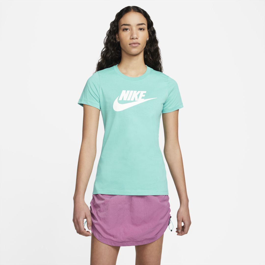 Nike Sportswear Essential T-shirt In Washed Teal,white
