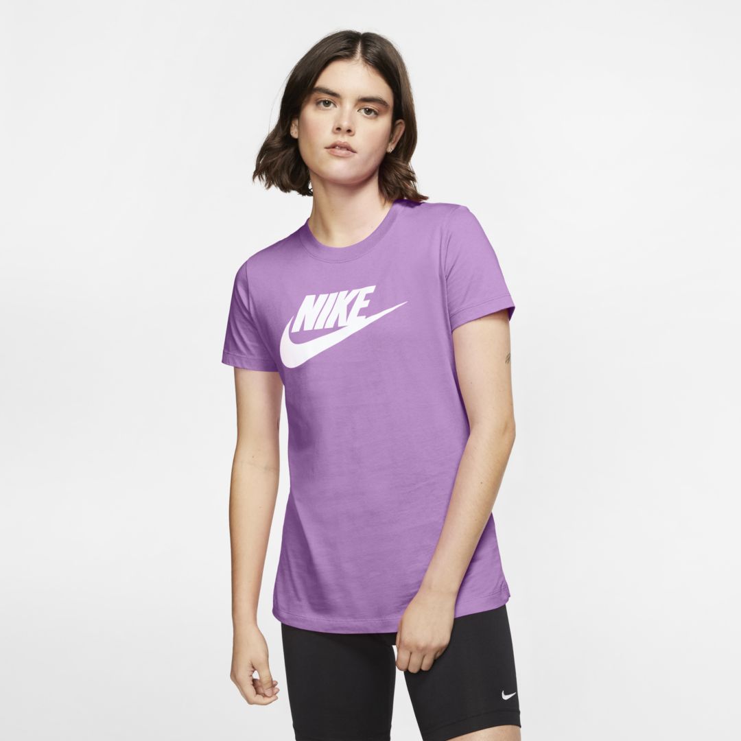 Nike Sportswear Essential T-shirt In Violet Shock,white