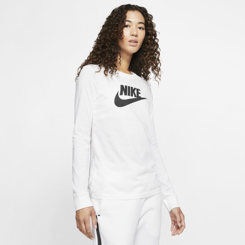 Damski T-shirt z długim rękawem Nike Sportswear - Biel