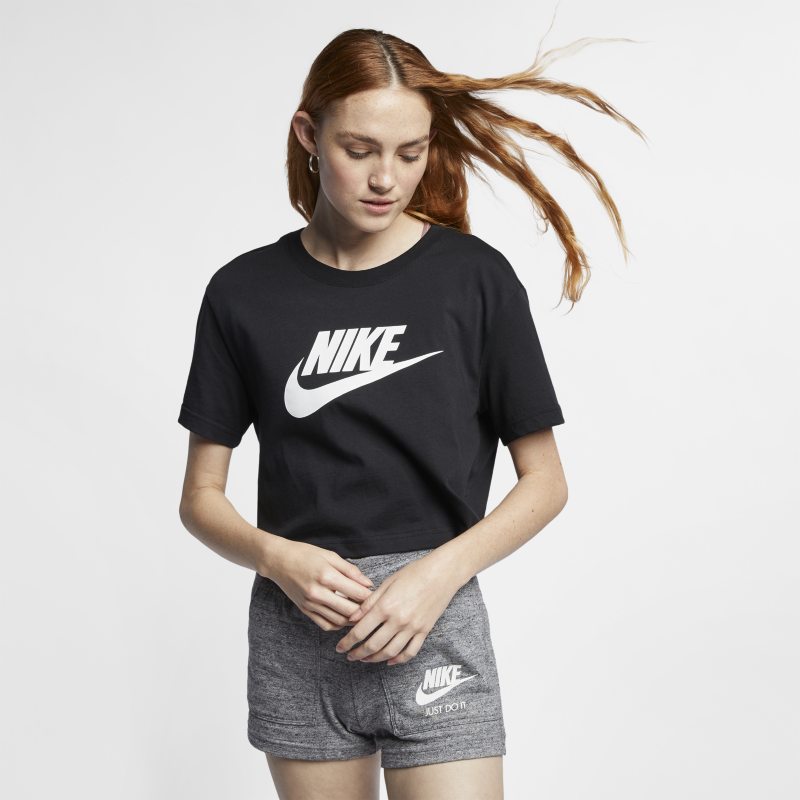 Nike Sportswear Essential Kort T-shirt voor dames - Zwart