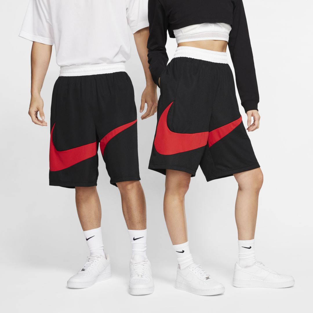 Nike Dri-fit Basketball Shorts In Black,university Red