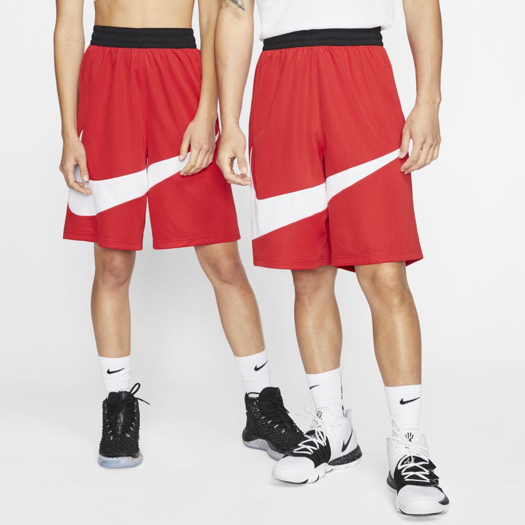 Nike Men's Dri-fit Basketball Shorts In University Red,white