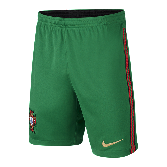 фото Футбольные шорты для школьников с символикой домашней формы португалии 2020 stadium - зеленый