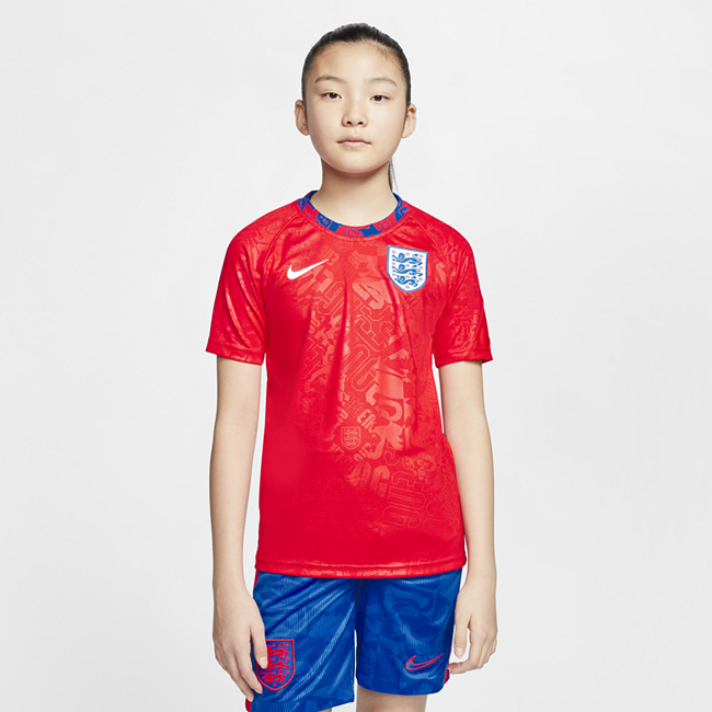 фото Игровая футболка с коротким рукавом для школьников england - красный