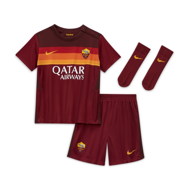 AS Roma 2020/21 Home Baby and Toddler Football Kit - Red