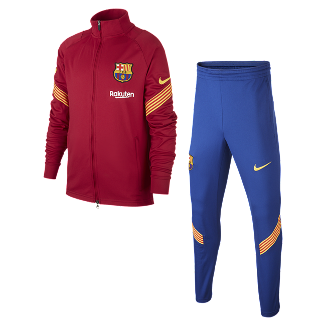 фото Футбольный костюм для школьников fc barcelona strike - красный