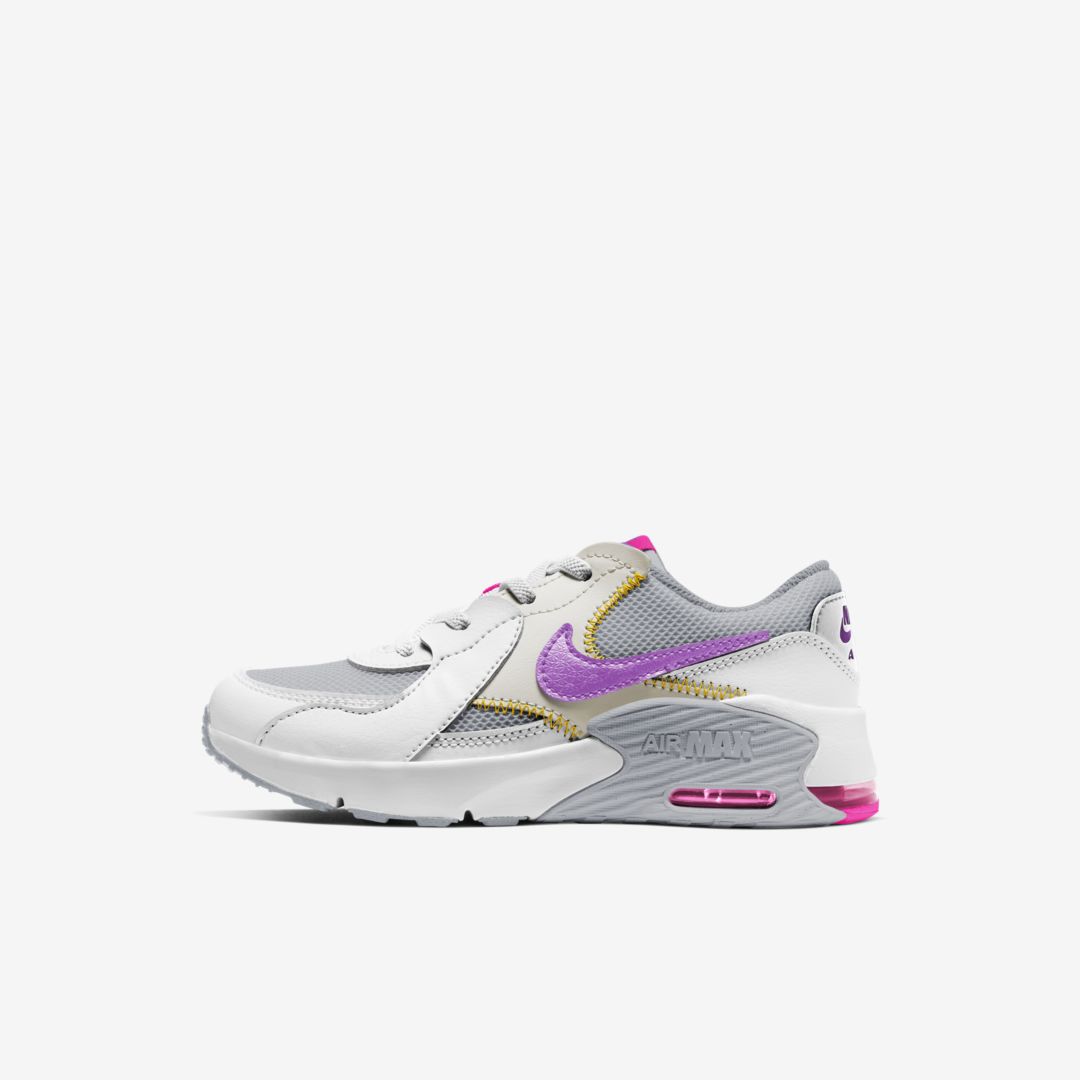 Nike Air Max Excee Little Kidsâ Shoes In Pure Platinum,hyper Pink,white,fuchsia Glow