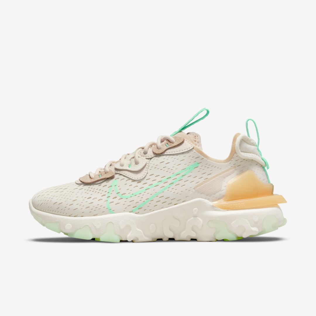 Nike React Vision Women's Shoes In Pearl White,sesame,coconut Milk,green Glow