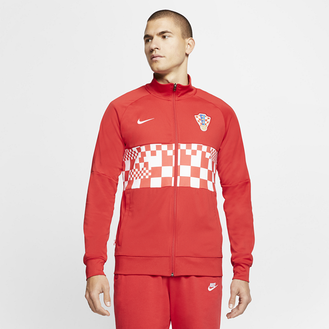 фото Мужская футбольная куртка croatia - красный