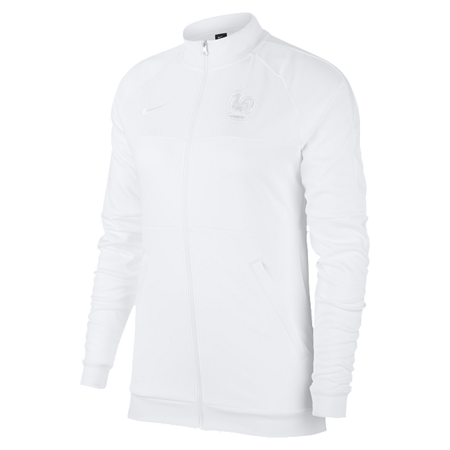 фото Женская футбольная куртка с символикой франции - белый