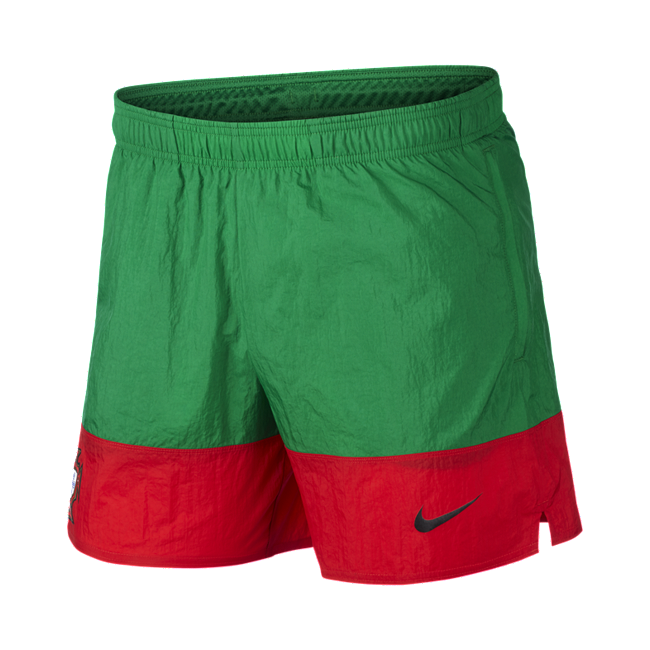 фото Мужские футбольные шорты из тканого материала portugal - зеленый