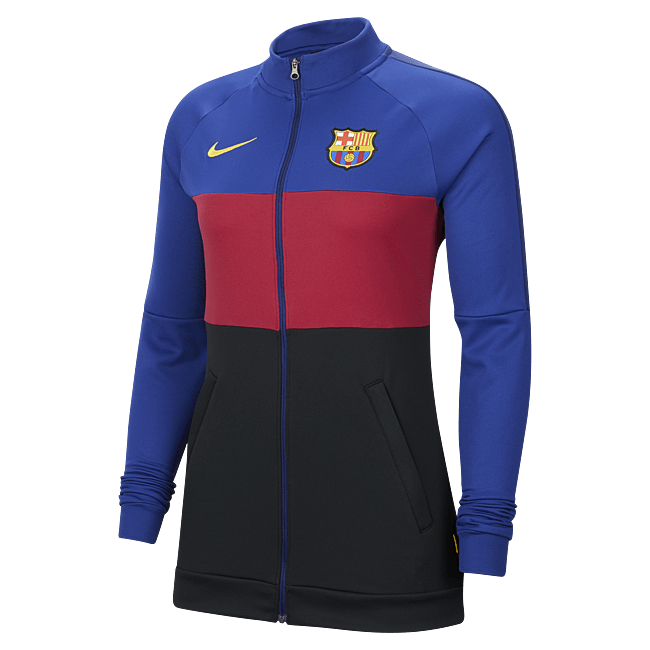 фото Женская футбольная куртка fc barcelona - синий