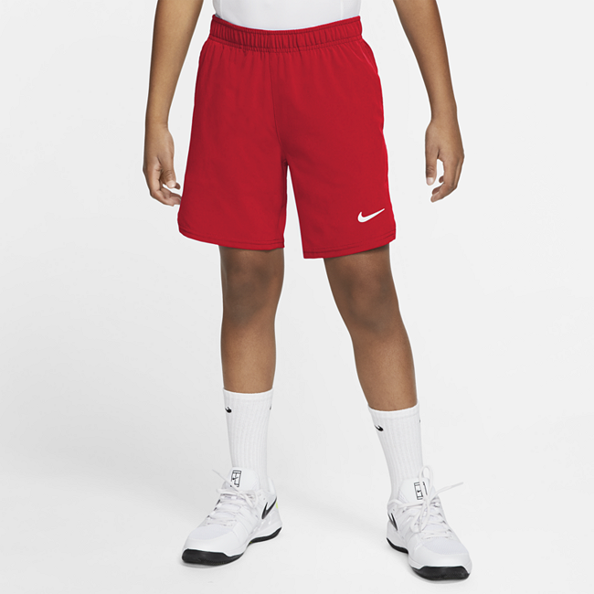 фото Теннисные шорты для мальчиков школьного возраста nikecourt flex ace - красный