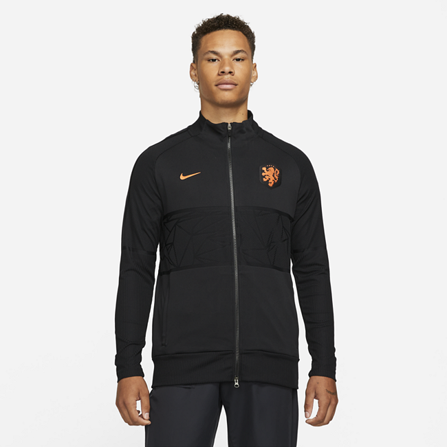 фото Мужская футбольная куртка из формы нидерландов strike - черный