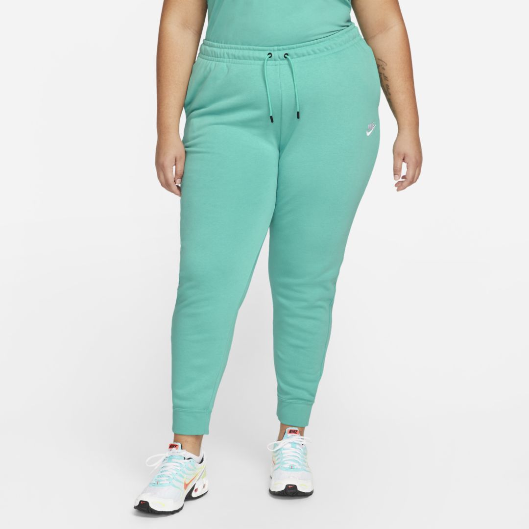 Nike Women's  Sportswear Essential Fleece Pants (plus Size) In Green