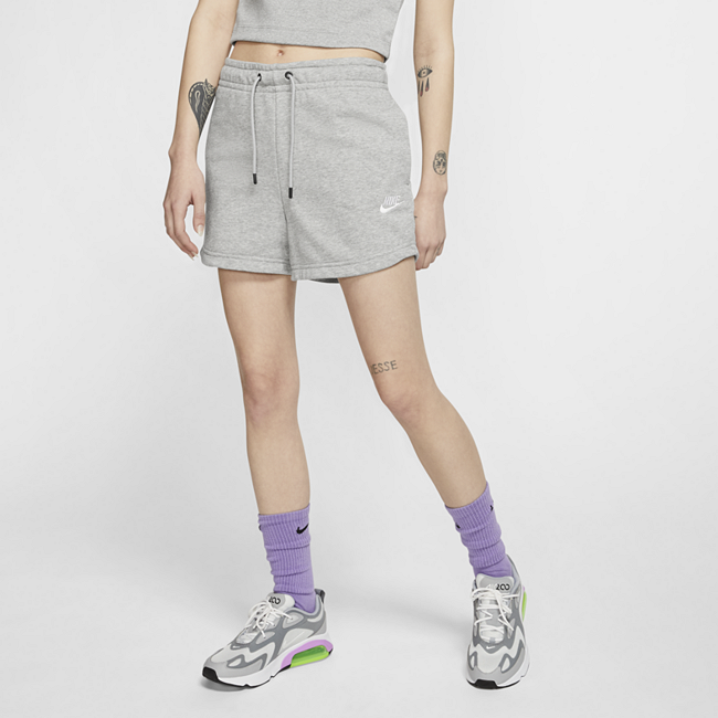Женские шорты из ткани френч терри Nike Sportswear Essential - Серый