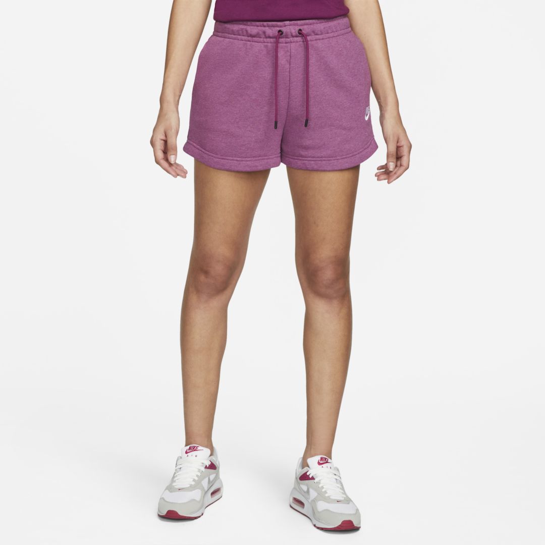 Nike Sportswear Essential Women's French Terry Shorts In Red