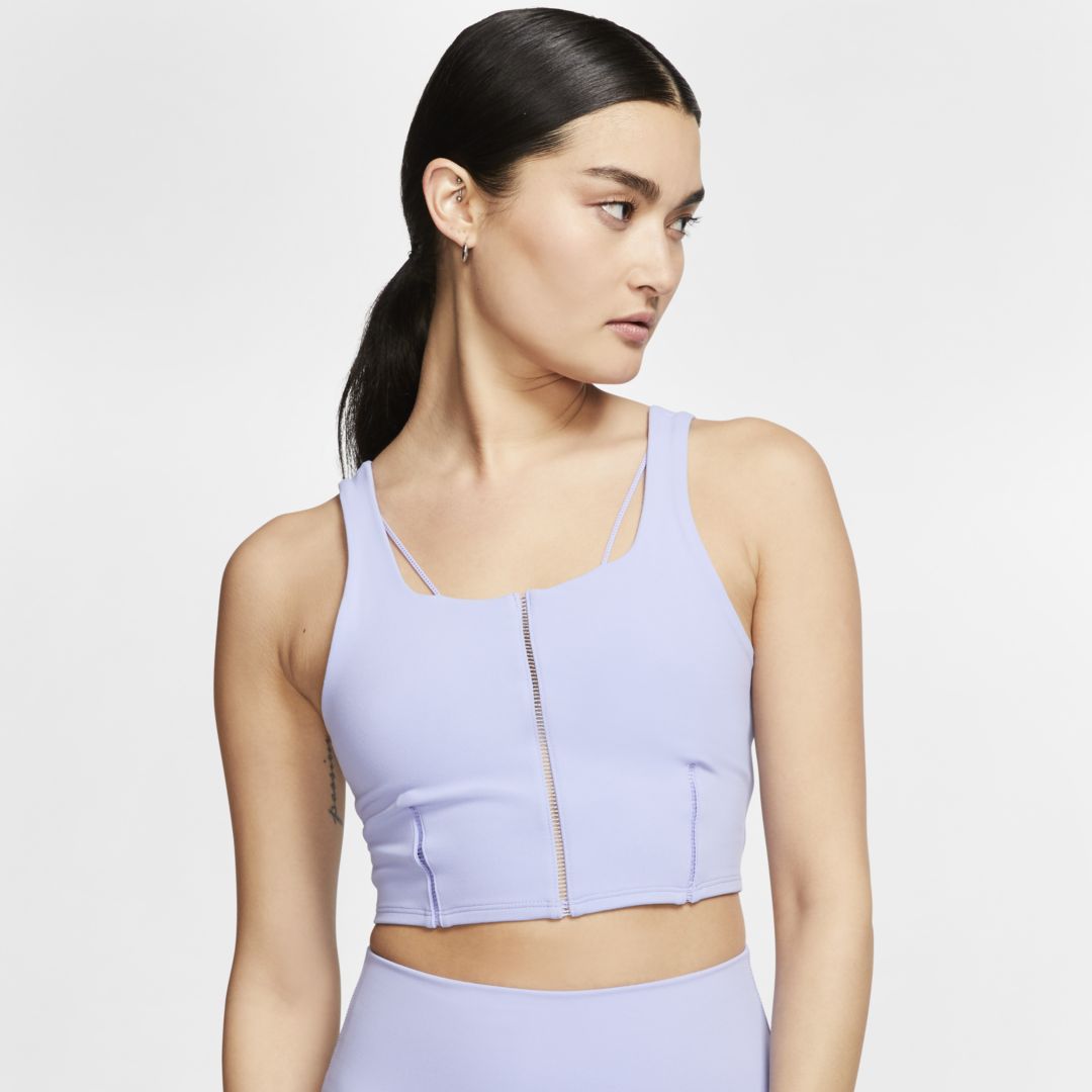 NIKE YOGA LUXE WOMEN'S INFINALON CROPPED TANK (LIGHT THISTLE) - CLEARANCE SALE