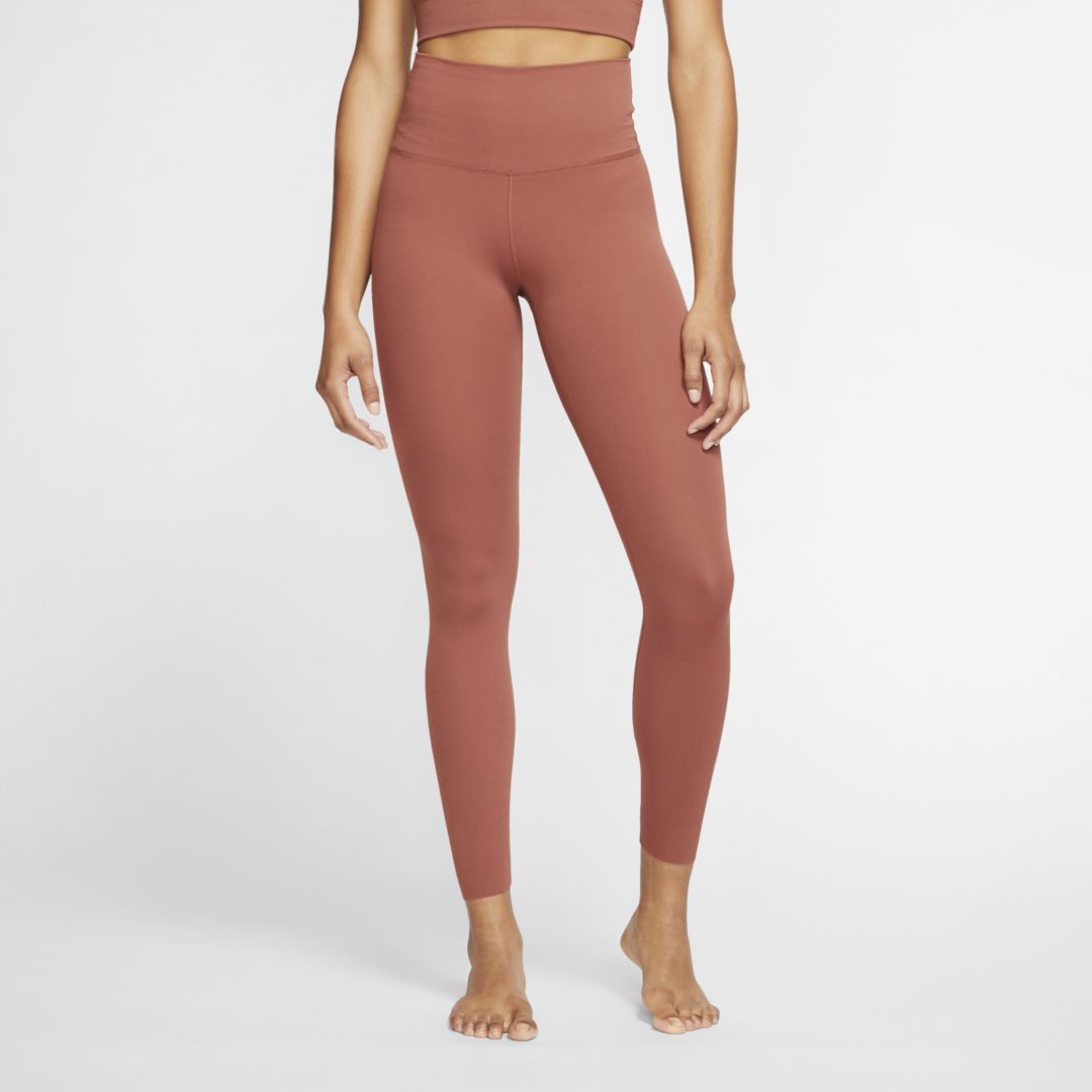 NIKE YOGA LUXE WOMEN'S INFINALON 7/8 TIGHTS (RED BARK) - CLEARANCE SALE