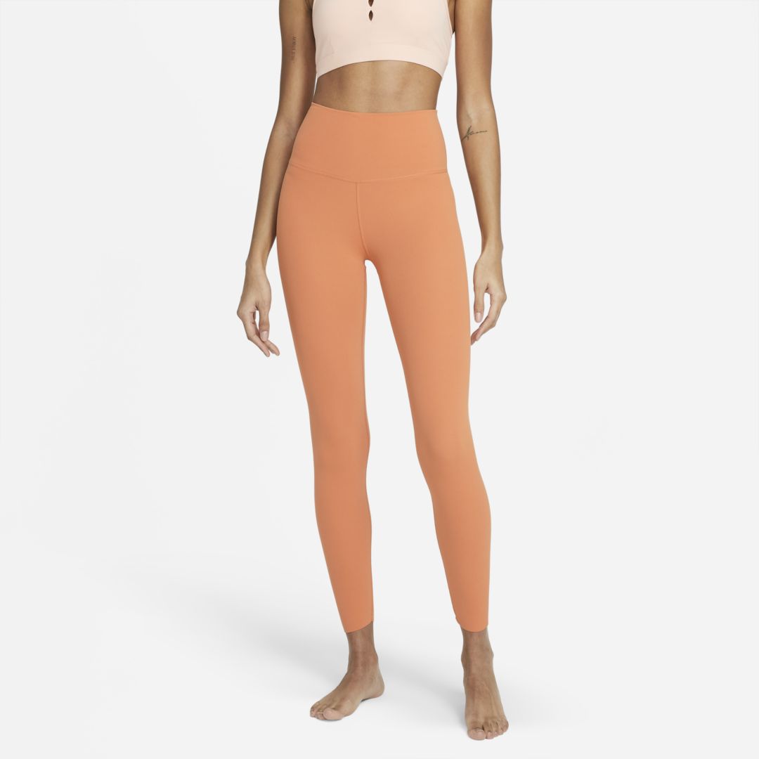 Nike Yoga Dri-fit Luxe Women's High-waisted 7/8 Infinalon Leggings In Orange