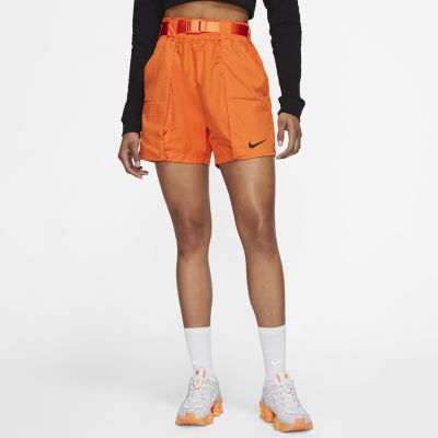 nike swoosh woven shorts orange