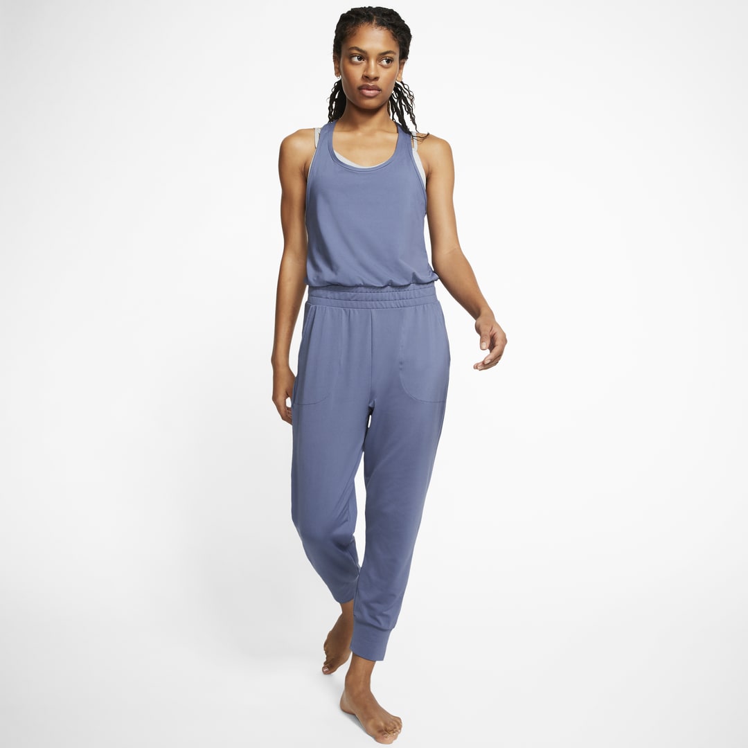 NIKE YOGA WOMEN'S 7/8 JUMPSUIT (DIFFUSED BLUE) - CLEARANCE SALE