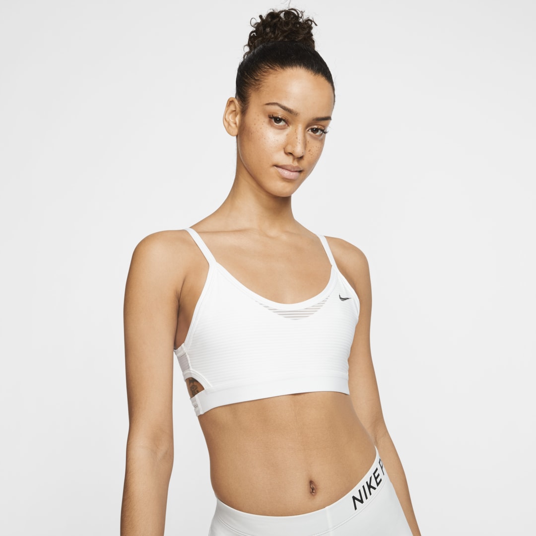 Nike Women's Indy Dri-FIT Shadow-Stripe Low Impact Sports Bra - Macy's
