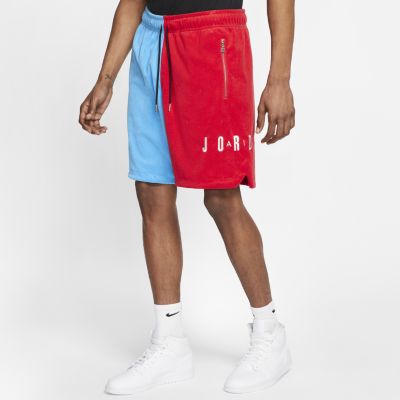 red and blue jordan shorts