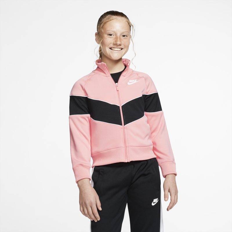 Nike Sportswear Heritage Jacke mit durchgehendem Reißverschluss für ältere Kinder (Mädchen) - Pink