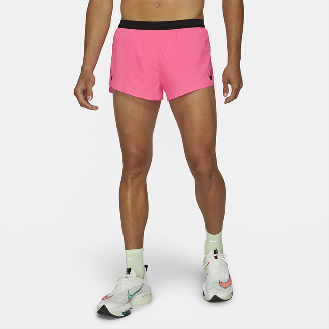 фото Мужские беговые шорты nike aeroswift 5 см - розовый