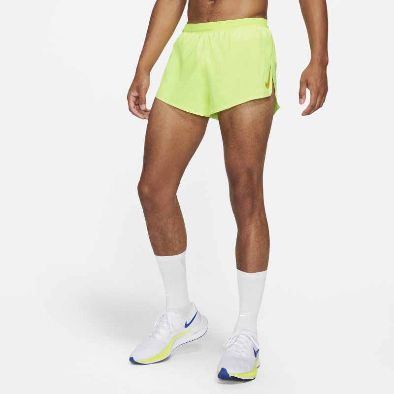 Męskie spodenki do biegania Nike AeroSwift 5 cm - Żółć